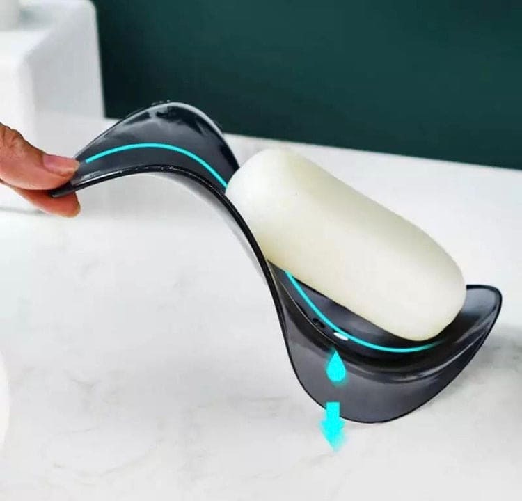 Transparent Wave Shaped Soap Holder With Drain, Creative Soap Dish Holder Transparent Wave Shaped Soap Holder With Drain, Creative Soap Dish Holder